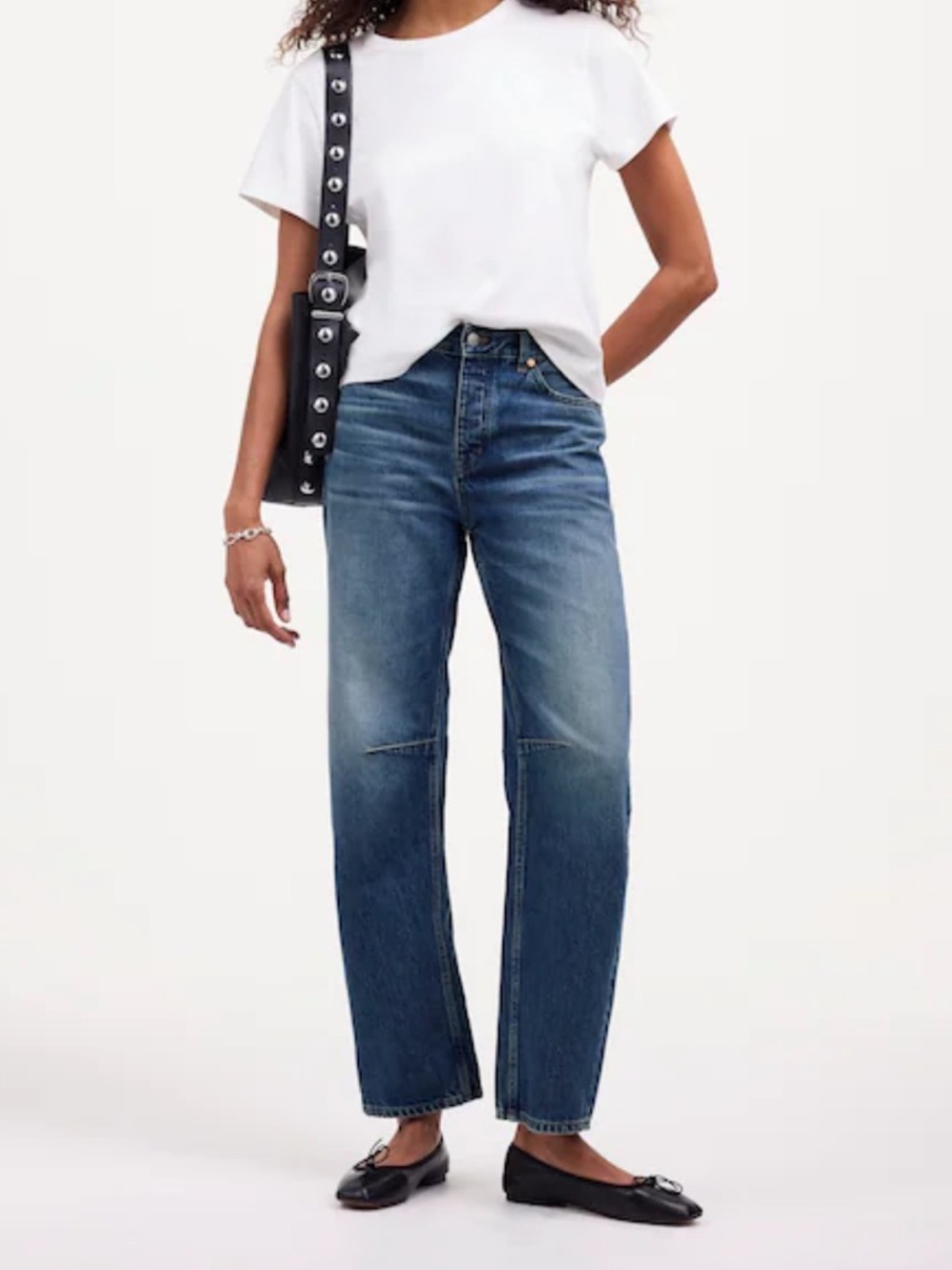 Madewell The Darted Barrel-Leg Jean in Irmo Wash